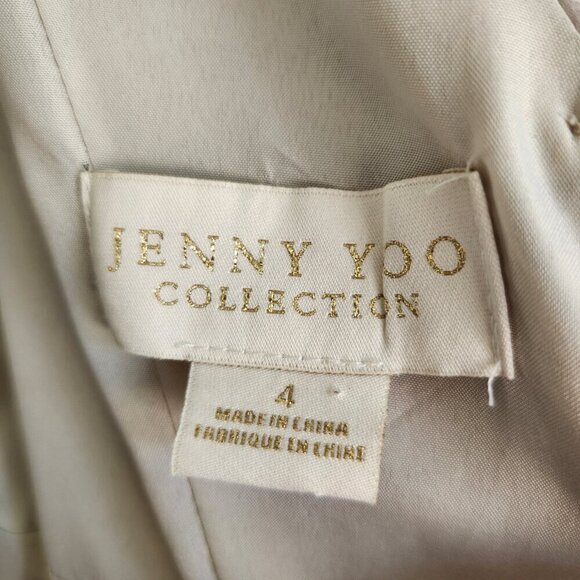 Jenny Yoo Bridesmaid Maxi Dress Cowl Neck Sleeveless Madelyn Taupe Beige Size 4 - Picture 7 of 7